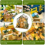 Doll House Kit Mini DIY Flower House Handmade 3D Puzzle Assembly Building Toys Home Bedroom Decoration With Furniture DollHouses 4