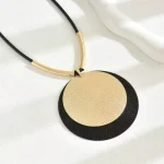 Personalized Unique Design Large Round Vintage Flower Pendant Necklace Women's Bohemian Ethnic Style Jewelry Gift 2