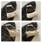 PU Leather Baguette Bag: Two-Pocket Top Handle & Shoulder Bag for Women | 2025 Fall/Winter Solid Color Y2K Vintage Style 6