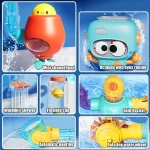 Baby Bath Toys with Strong Suction Cups Tubes Spinner Squirt Water Game Set Toddlers Kids Shower Pool for 3 Years Children Gifts 4