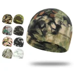 Autumn Winter Fleece Cap Warm Men Cycling Hiking Beanie Skiing Thermal Windproof Hat Camouflage Outdoor Elastic Skull Cap
