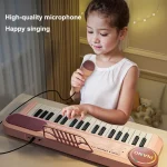 Kids Electric Piano 37 Baby Keyboard with Microphone Singing Songs Development Educational Toy Musical Instrument Games Children 2