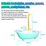 Parrot Automatic IntelligentBath Bird Shower Bathtub Blue AccessoriesHousehold Plastic parakeet supplies Accessory Bird Cage 3