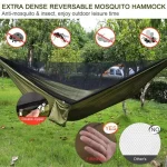 Outdoor Camping Hammock High Strength Parachute Fabric With Mosquito Net Lightweight Hanging Hammocks Hanging Bed Net 250x120cm 4