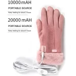 Electric Heated Gloves Mitten USB Heated Gloves Touch Screen Winter Warm Gloves Hand Warmer Thermal For Outdoor Skiing Riding 4