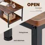 JHK 31IN Wood Coffee Table For Living Room 2-Tier Center Counter with Storage 50 lbs Capacity Anti-Slip Feet Modern Design 6