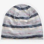 Women Spring Summer Autumn Thin Striped Beanies Slouchy Style Skullies Lady Knitted Bonnet Cap Men Sports Hiphop Pile Hat 6
