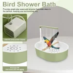 Parrot Automatic Shower Pet Bird Bath Cage Basin USB Electric Circulating Water Bird Bathtub for Lovebird Cockatiel Birds Toy 5