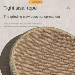 2in1 Oval Sisal Cat Scratcher Bed Wear-resistant Cat Nest Furniture Protection Grinding Claw Toy 2