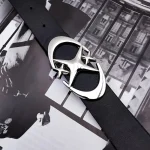 Stylish Oval Cross Metal Buckle Belt - Durable, Simple, and Universally Compatible - Unisex Gift Idea for Men and Women 3