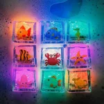 Baby Bath Toys Bathtub LED Light Up Toys Colorful Changing Waterproof Underwater Lights Bath Toys for Boys Girls Birthday Gift 6