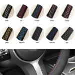 Car Steering Wheel Cover Artificial Leather Red Marker For Volkswagen VW Passat B5 1996-2005 Golf 4 1998-2004 Seat Alhambra 5