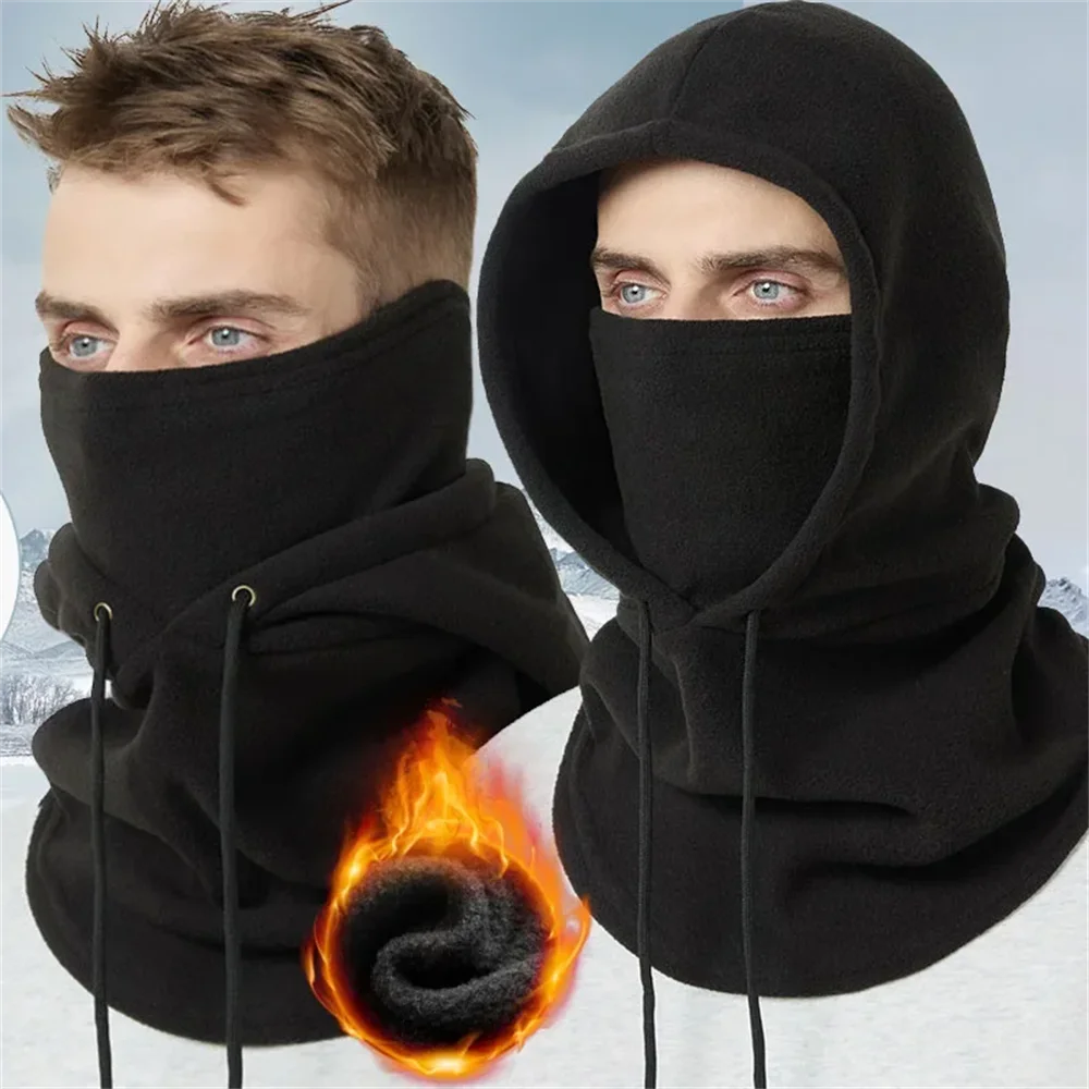 Winter Thermal Fleece Hat Hooded Outdoor Windproof Cold Warm Skiing Sport Balaclava Men Women Neck Warmer Cycling Face Mask Caps Winter Thermal Fleece Hat Hooded Outdoor Windproof Cold Warm Skiing Sport Balaclava Men Women Neck Warmer Cycling Face Mask Caps