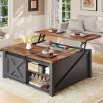 31.5" Lift Top Coffee Table with Storage, Square Coffee Tables for Living Room, Farmhouse Coffee Table with Large, Customized