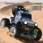 Q222 Q223 1:64 Mini RC Truck with Trailer Monster-Regulating Alloy All Terrain Remote Control Model Cars Toys for Kids Gift 4