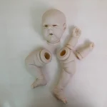 NPK 24inch Unfinished Reborn Doll Kit Limited Edition Gounchi with Cloth Body And Eyeballs DIY Doll Parts for Collectors 6