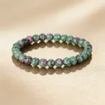 Red and green natural gemstones, aiding in attracting wealth and good fortune, bringing continuous luck couple bracelet 5