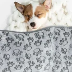 Winter Soft Dog Blanket Washable, Cat Blanket for Indoor Cats Mat Large Medium Small Dog Gifts Puppy Essentials (Grey) Bed 4