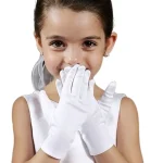 1 Pair Children's Dance Gloves White Festival Gloves Girl Gloves Prom Prop Children Outdoor Kindergarten Performance Accessories 6