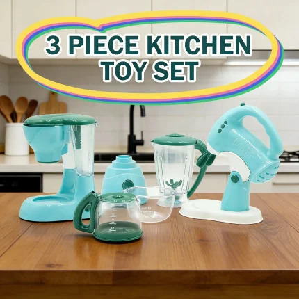 3PCS Electric Automatic Coffee Maker Juicer Blender Mixer Pretend Play Set Mini Household Appliances Kitchen Toys Kid Gift