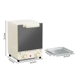 Large Capacity Electric Air Fryers Toaster Oven mechanical Household Kitchen 360°Baking Convection Oven Deep Fryer Oil free 12L 6