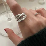 925 Sterling Silver Rings for Women Men Couple Minimalist Handmade Simple Interware Ring Party Jewelry Gift Prevent Allergy 5