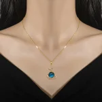 Light Luxury Titanium Steel Star Series Necklace for Women Gold Color Planet Moon Astronaut Pendant Necklaces Jewelry Gifts 5