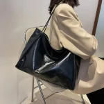 Women Tote Bag Fashion Underarm Pouch Large Capacity Soft Pu Leather Shoulder Bag Retro Crossbody Bag Casual Portable BucketBags 3