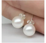 925 Sterling Silver Pearl Retro Stud Earrings For Women Luxury Designer Jewelry Accessories   GaaBou 5
