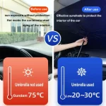 Car Sunshade Umbrella For Auto Shading Car Sun Shade Protector Parasol Summer Sun Interior Windshield Protection Curtain 4