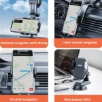 Universal Car Phone Holder - Dashboard Windshield Desk Mount for GPS Navigation Secure Hanging Bracket 5