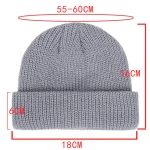 Winter Warm Beanies Casual Short Thread Hip Hop Hat Adult Men  Female Wool Knitted Skull Cap Elastic  Unisex 6
