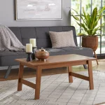 Wood Rectangle Coffee Table, Walnut Finish 5