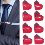 Men Alloy Metal Gold Color Tie Clips Clasp Cufflinks Steamship Dolphin Airplane Tie Bar Wedding Party Jewelry Pin 2