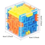 mini 3D Maze Magic Cube Six-sided Transparent Puzzle Speed Cube Rolling Ball Cubes Maze Toys For Children Stress Reliever Toys 3