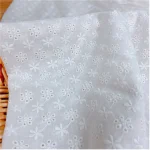 Embroidery Lace 100% Cotton Fabric Water Soluble Hollow Flower Sewing For Girl Dress Garment DIY Curtain Scarf Material 5