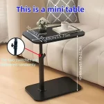 Adjustable height table - with wooden tabletop, portable sofa side table, suitable for coffee, office, and indoor/outdoor use 5