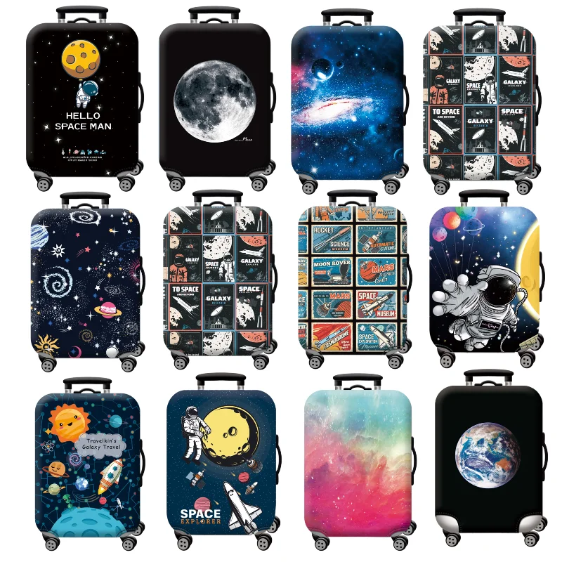 Thick Elastic Universe Luggage Protective Cover Zipper Suit For 18-32 inch Bag Suitcase Covers Trolley Cover Travel Accessories Thick Elastic Universe Luggage Protective Cover Zipper Suit For 18-32 inch Bag Suitcase Covers Trolley Cover Travel Accessories