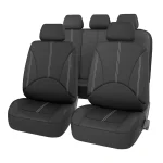 Universal 5-Seats Car Seat Cover Elastic Breathable leather Comfort Fit for most Cars 2