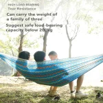 Portable Outdoor Garden Hammocks Quick Open Parachute Cloth Double Travel Camping Sleeping Hanging Hammock Swing Nature Hike 6