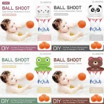 Toddler Animal Themed indoor Basketball Frame Kids Bath Toys set with 3 Plastic Balls Baby Parent Children Interactive fun Game 2
