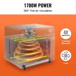 SucceBuy Air Fryer Toaster Oven 25L Convection Oven 1700W Stainless Steel Toaster Ovens Countertop Combo with Grill for Kitchen 3