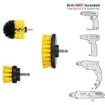 Free shipping 3 pcs/set electric scrubber drill clean brush for baseus official store car gadgets and accessories 5