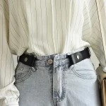 Adjustable Stretch Elastic Waist Band Invisible Belt Buckle-Free Belts for Women Men Jeans Pants Dress No Buckle Easy To Wear 4