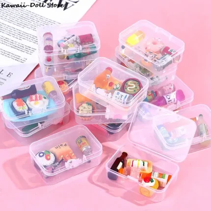 5PCS 1:12 Scale Cute Mini Dollhouse Miniature Drink Bottle Cake Desserts Bento Food Pretend Play Food Toy Kitchen Accessories
