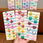 Hair band rubber band children tie hair rope baby girl does not hurt hair rope little girl rubber band 5