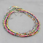 Simple Seed Beads Strand Choker Necklace Women String  Collar Charm Colorful Handmade Bohemia Collier Femme Jewelry Gift 2