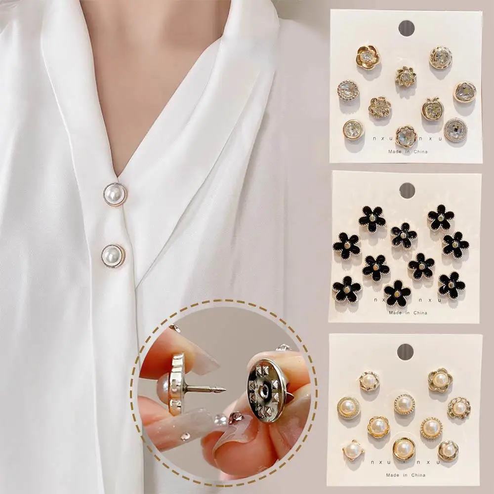 10pcs Collar Needle Buckle Fixed Pin 2025 Trendy Jewelry Gift For Women Brooch Fashion No Punching Magnetic Buckles For Shirts 10pcs Collar Needle Buckle Fixed Pin 2025 Trendy Jewelry Gift For Women Brooch Fashion No Punching Magnetic Buckles For Shirts