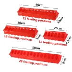 Plastic Flip-Top Poultry Bird Feeder Ground Chicken Bird Feeder Trough Pheasant feeding bucket Quality Chick 20/30/40/50cm 2