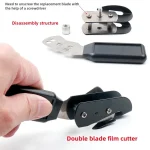 ALIWRAP Safety Double Heads Vinyl Cutter Knife Car Wrap Film Paperback Slitter Carbon Film Sticker Cutting Tool with Metal Blade 5